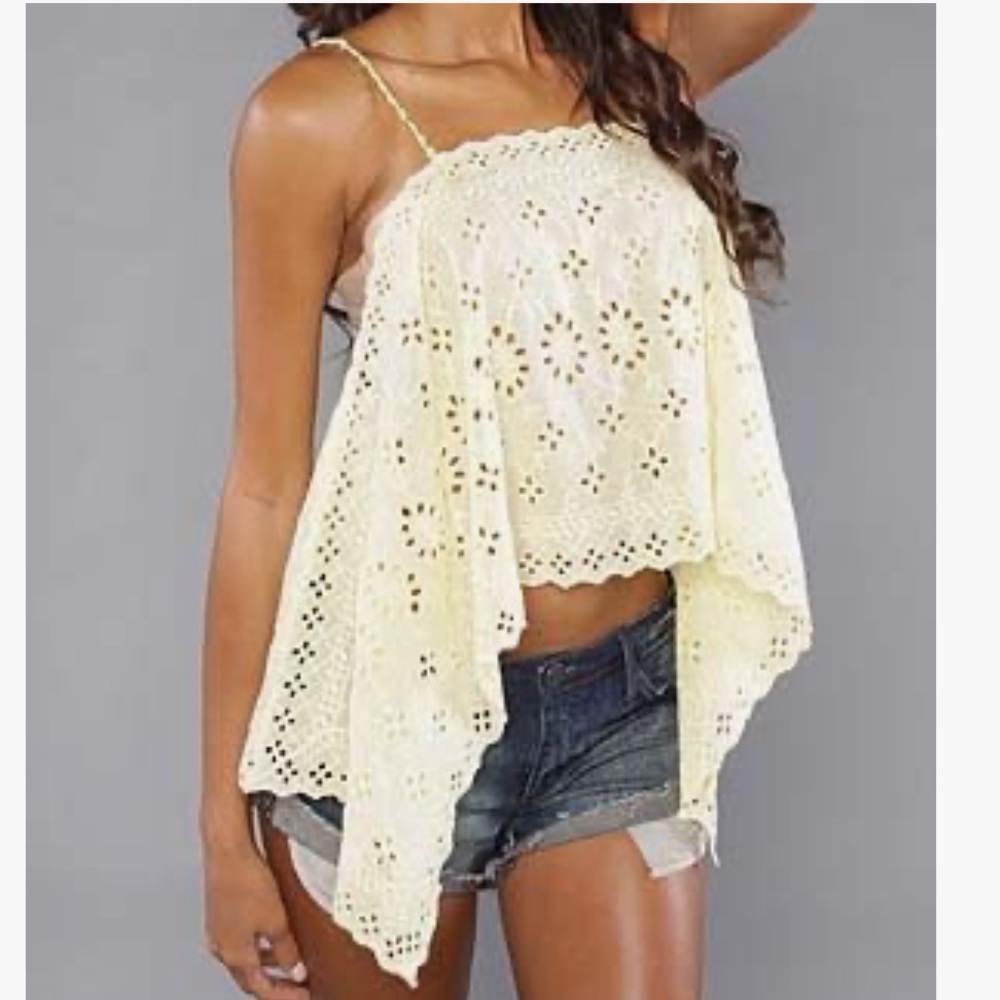 ☀️ Free People New Romantics Wildflower Eyelet Cami